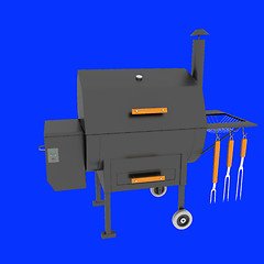 Image showing oven barbecue grill