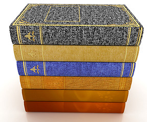 Image showing The stack of books 