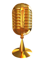 Image showing Golden Microphone icon 