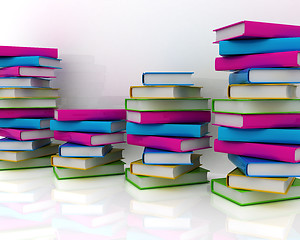 Image showing colorful real books