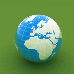 Image showing Earth on green