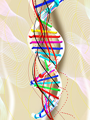 Image showing DNA structure model background 