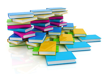 Image showing colorful real books