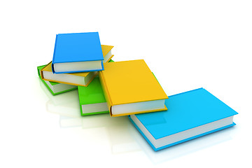 Image showing colorful real books