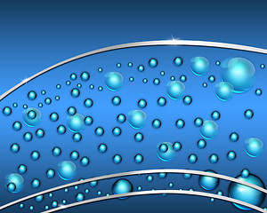 Image showing water bubbles and drops