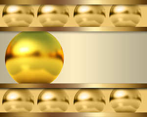 Image showing template with golden ball