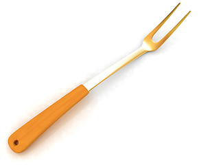 Image showing Gold Large fork