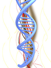 Image showing DNA structure model background 