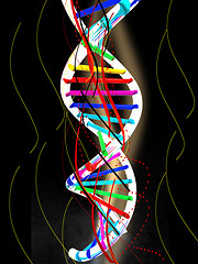 Image showing DNA structure model background 