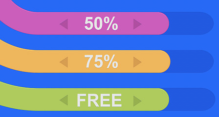 Image showing Set of colorful ribbons discount