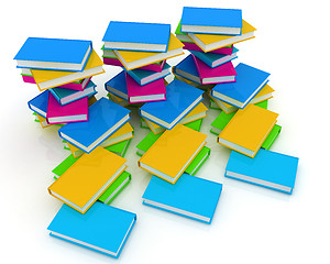 Image showing colorful real books