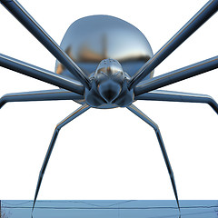 Image showing chrome spider.Close-up