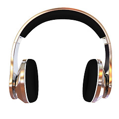 Image showing Chrome headphones