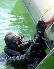 Image showing Military Diver On Mission