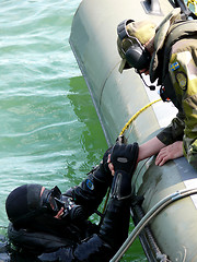 Image showing Military Diver On Mission