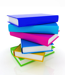 Image showing colorful real books