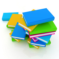 Image showing colorful real books