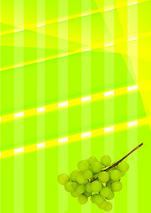Image showing abstract background of colored bands with grapes