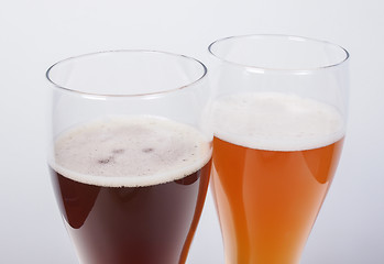 Image showing Two glasses of German beer