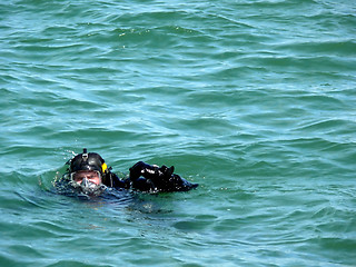 Image showing Military Diver On Mission