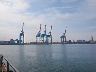 Image showing Harbour Genoa Italy