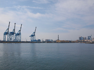 Image showing Harbour Genoa Italy