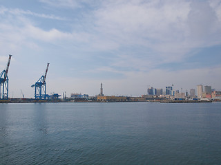 Image showing Harbour Genoa Italy