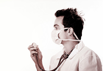 Image showing Doctor with stethoscope