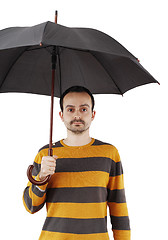 Image showing Man with umbrella