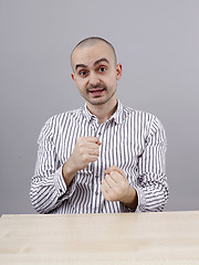Image showing Man at desk
