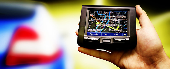 Image showing Gps in a man hand.