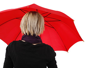 Image showing Woman with umbrella