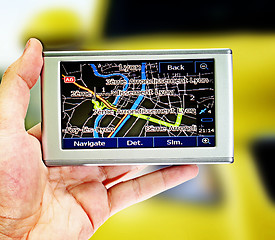 Image showing Gps in a man hand.