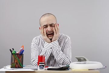 Image showing Man at desk