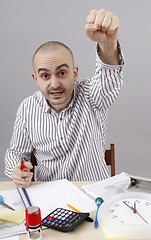 Image showing Man at desk