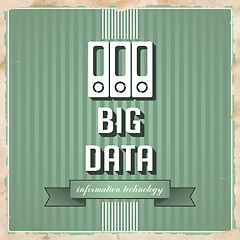 Image showing Big Data Concept on Green in Flat Design.