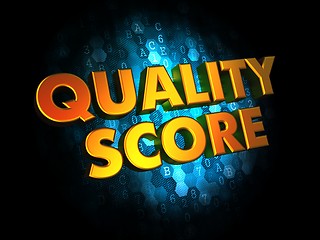 Image showing Quality Score - Gold 3D Words.