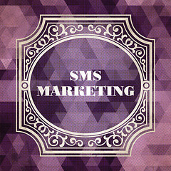 Image showing Sms Marketing Concept. Vintage design.