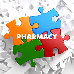 Image showing Pharmacy on Multicolor Puzzle.