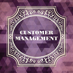 Image showing Customer Management Concept. Vintage design.