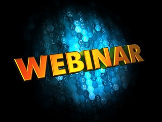 Image showing Webinar - Gold 3D Words.