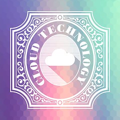 Image showing Cloud Technology. Pastels Vintage Design Concept.