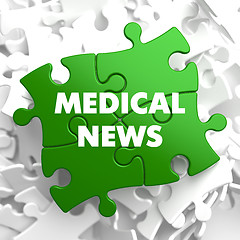 Image showing Medical News on Multicolor Puzzle.