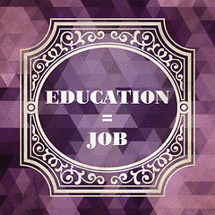 Image showing Education - Job Concept. Vintage design.
