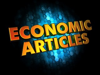 Image showing Economic Articles - Gold 3D Words.