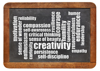 Image showing personal qualities word cloud