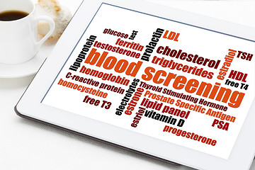 Image showing blood screening health concept 