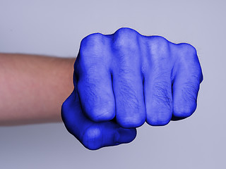 Image showing Fist of a man punching