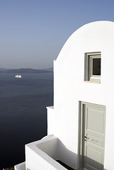 Image showing villa over sea santorini