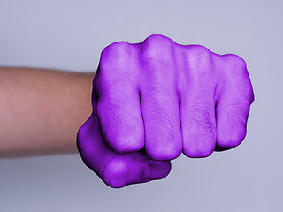 Image showing Fist of a man punching